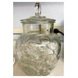 Glass cookie jar