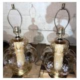 Pair of Glass table lamps