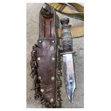 Fixed blade knife with sheath