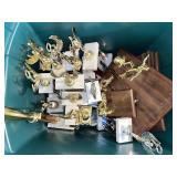 Tote of rollerskating trophies