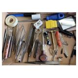 Tweezers punches files feeler gauges small levels