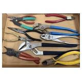 Channel locks needle nose pliers regular pliers