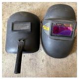 2 welding helmets