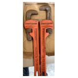 2 craftsman pipe wrenches