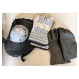 Gloves and knee pads