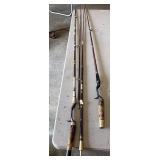 Vintage fishing poles