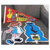 Sesame Street live felt pennants