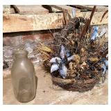 Milk bottle and basket