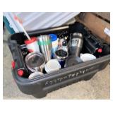 Tote of travel mugs