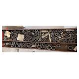 Large tray of miscellaneous SAE sockets and