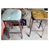 Two metal stools