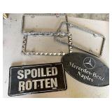 License plate covers and spoiled rotten license