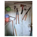 Pruners hatchet watering can and more