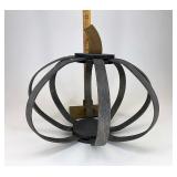 Pewter medium bent wood pumpkin