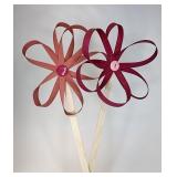 Set of two HoH Wood splint flowers