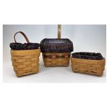 Set of three office baskets with Father