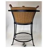 Beverage tub with Protector lid wrought iron