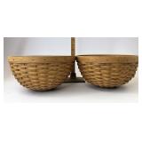 Set of two, 9 inch bowl baskets