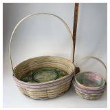 2001 Large and small Easter with glass egg plate