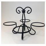 Wrought iron dessert bowl caddy