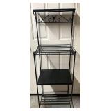 Wrought iron organizing rack with 2 black