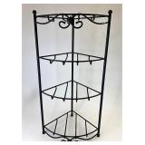 Wrought iron corner stand