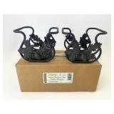 Set of two Toboso wrought iron candleholders