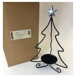 NIB Wrought iron Christmas tree candle holder