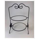 Wrought iron two pie stand