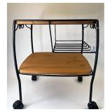 Wrought iron file stand with non-Longaberger