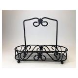 Wrought iron condiment caddy