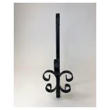 Wrought iron door wreath hook