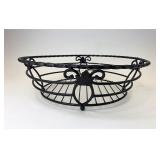 Wrought iron large twisted bowl