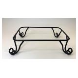 Wrought iron small serving platter stand