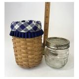 Blue ribbon pride with liner & blue ribbon jar