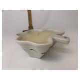 Shamrock ramekin with candle