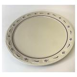 USA red large round serving platter/cake plate