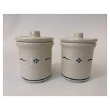 USA blue condiment jars