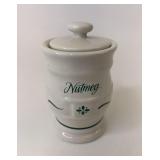 USA green Nutmeg spice jar