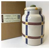 NIB Classic Bold Plaid 1 quart canister