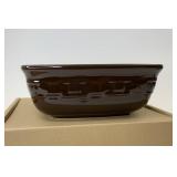 NIB Chocolate soft square serving bowl