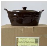 NIB Chocolate small oval casserole