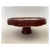 NIB Paprika pedestal cake plate