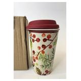 NIB Holly Berry travel mug