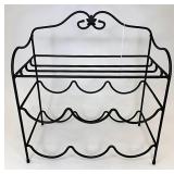 Countertop wrought iron wine rack