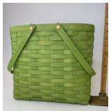 Bright green large tote