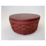 Red 5 inch round keeping with Protector and lid