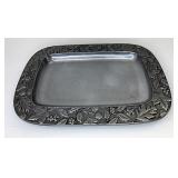 NIB Falling leaves metal rectangular tray