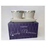 NIB Early blossoms flower pots and Tray