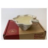 USA NIB Shamrock ramekin with candle
